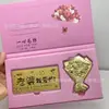 Bolsa de Regalo Romántica con Ramo de Rosas y Tarjeta de Felicitación con Billete de Oro Set para el Día de la Madre San Valentín Tarjeta de Regalo 520 Regalo