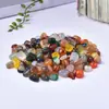 Venta al por mayor de fábrica decoración de maceta de grava de piedra de ágata de colores piedra de Buda ágata de colores ágata de partícula grande grava de ágata