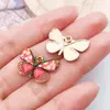 Pendente de Animal Borboleta Esmaltado Colorido Impresso em Liga de Metal Transfronteiriço Acessórios para Pulseira Colar Chaveiro DIY