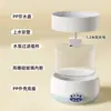 Dispensador de Agua para Gatos Temperatura Constante Máquina de Yogur Dispensador de Agua Calefacción de Invierno Plato de Bebida para Mascotas en Lata Plato de Acero Inoxidable para Gatos