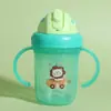 Taza de Agua para Niños, Taza de Plástico con Popote de Gran Capacidad, Taza Portátil para Beber Agua de Bebé, Anti-Caídas y a Prueba de Fugas, Taza de Agua de Verano al por Mayor