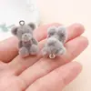 Peluche Oso de Peluche con Colgante de Pajarita de Terciopelo, Llavero Pulsera Bolso Encanto Accesorios de Oso Sentado de Felpa Venta al por Mayor