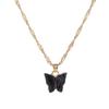 Nuevo collar de pendientes de mariposa Mushang, pendientes de mariposa acrílicos simples y creativos, pendientes de mariposa con personalidad INS para mujer