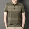 Camiseta de manga corta con bolsillo real para hombres de mediana edad y mayores, cuello tipo polo diario para papá, talla grande, camisa para hombre para el cabello