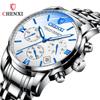 Chenxi Aurora Novo Relógio Esportivo com Pulseira de Aço Masculino À Prova D'água Luminoso Cronógrafo Relógio de Quartzo 911