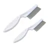 Peine de acero de dientes finos para gatos y perros, peine para eliminar pulgas, peine para eliminar pelo de mascota y garrapatas, peine de limpieza y aseo para gatos y perros