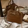 Maletín Portátil Retro Simple para Mujer 2024 Nuevo Gran Capacidad Bolso Cruzado Relajado para el Hombro