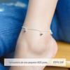 Tornozeleira de prata S925 moda coreana simples fofa sino pequeno tornozeleira atacado personalidade tornozeleira joias mulheres S0574