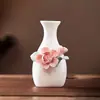 Florero de Cerámica Hecho a Mano con Forma de Flor, Adornos de Gatito, Conejo de Cerámica para Mueble de TV, Mesa de Comedor, Aparador de Vino, Adornos para Casa Nueva