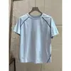 Camiseta de Manga Corta para Hombre de Verano, Bloques de Color Sencillos con Detalle de Línea Negra, Manga Raglán, Corte Holgado, Cuello Redondo, Top Casual para el Día a Día