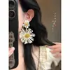 Estilo Resort Costero ~ Aretes de Girasol de Paja para Mujer Primavera y Verano 2025 Nuevo Diseño de Aretes Exagerados Aretes