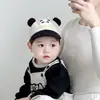 Chapéu de Bebê Primavera e Outono Desenho Animado Fofo Chapéu de Aba Outono e Inverno Meninos Estilo Coreano Chapéu de Sol Chapéu de Beisebol Infantil Feminino