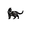 Decoración de Pared Metálica de Animales Arte Negro Decoración Decorativa de Pared Logo Decoración Hogar Sala de Estar Decoración de Pared