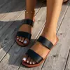 Sandalias Casuales Planas de Deslizamiento para Mujer, Talla Grande, Nuevas de Verano 2026, Cómodas Talla Única