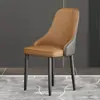 Cadeira de jantar minimalista italiana cadeira simples moderna cadeira com encosto de luxo leve banqueta para apartamento pequeno casa hotel restaurante metal