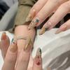 10 piezas de productos de uñas portátiles microtallados tridimensionales al por mayor armadura almendrada larga nuevo clavo portátil alto sentido