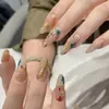 10 peças de olho de gato usando armadura armadura feita à mão armadura pré-fabricada estilo nacional adesivo de nail art armadura pronta removível estilo ins