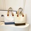 Bolsa de Lona Tote para Mujer, Bolso Casual Versátil de Gran Capacidad, Bolsa de Compras, Bolso Cruzado al Hombro, Estilo Urbano Simple
