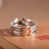 Joyería de Plata de Calidad y Personalidad: Anillo Atrae-Dinero Estilo Vintage de Plata Pura 990, Diseño Abierto Simple, Moderno, Lujo Ligero, Anillo Versátil