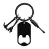 Llavero de Acero Inoxidable para el Día del Padre Martillo Destornillador Llave Herramientas de Papá Regalo del Día del Padre Colgante Grabado