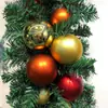 Navidad Mimbre 2.7m Guirnalda Luminosa Encriptada Puerta de Mimbre Pilar de Mimbre Árbol de Navidad Techo Exterior Decoraciones Verdes