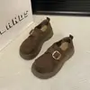 Mocasines de mujer sin cordones estilo Birkenstock con suela gruesa, Novedad para Otoño 2025, Zapatos Birkenstock de cobertura total con aumento de altura