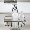 Fregadero multifuncional que ahorra espacio, almacenamiento para grifo, escurridor de esponja para cocina, estante de almacenamiento para artículos de limpieza