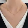 Colar de Cristal e Diamante sem Franja de Luxo Leve, Zircônia que Não Desbota, Gargantilha Dourada Fragmentada de Nicho para Mulheres, Corrente para Clavícula de Aço Titânio, Formato Quadrado
