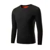 Ropa Interior Térmica para Hombre Forrada de Polar Extra Gruesa para Clima Frío Camiseta de Manga Larga Cuello Redondo Dorada Capa Base Top Cálido para Hombre