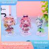 Acrílico transparente de pé marca de desenhos animados personalizado estrela dos desenhos animados rocking música diy glitter de pé marca caixa de presente pingente de presente