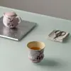 Copo Mestre Rosa Ino Kiyomatsu com flor de lírio pintada à mão, copo pessoal feminino, xícara de café requintada, copo de água