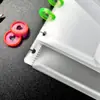 Bolsa de hojas sueltas de PP con agujero de hongo, transparente en blanco, página de partición de bolsillo de doble cara A5/A6/A7, página interior de bolsillo inclinado de PP