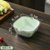 Cesto Espesso de Camada Dupla para Lavar Legumes Doméstico Pet Transparente Conjunto de 8 Peças Bacia Multifuncional para Lavar e Escorrer Frutas