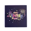 Tarjeta de felicitación de cumpleaños tridimensional nueva y creativa transfronteriza, sensación avanzada con luz, se puede soplar, bendición de cumpleaños, tarjeta de felicitación tridimensional 3D