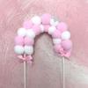Decoración de pastel de cumpleaños de celebridades de Internet, arco de bolas de pelo de estrella, utensilios para hornear, adorno para pastel, tarjeta