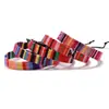 Pulsera Dopamina Multicolor Estilo Étnico Original Pulsera de Tela Tejida a Mano Pulsera de Algodón y Lino Accesorios para Ropa