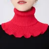 Estilo Novo Outono e Inverno Cachecol Feminino Gola Falsa Protetor de Pescoço para Calor e Proteção contra Frio Gola de Suéter Gola Alta de Tricô Versátil para Mulheres