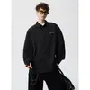 Colete Refrescante e Estiloso Estilo Cl Primavera e Verão, Jaqueta Camisa de Marca Americana Tendência para Casais, Camisa com Proteção Solar de Seda Gelada para Homens, Preto