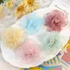 10cm Flor de Organza Acessórios DIY Tecido Borda Queimada Flor Tridimensional Feita à Mão Acessórios para Headwear Acessórios para Roupas Atacado