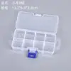 Caja de Plástico Transparente Rectangular con 8 Compartimentos Desmontables Caja para Herramientas, Piezas, Componentes, Empaque de Joyería, Caja de Almacenamiento