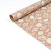 Papel de Regalo Blanco Popular Transfronterizo para Navidad Rollo Grande de 3m10m Papel de Regalo Papel Kraft Amarillo Retro