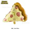 Balões Decorativos de Folha de Alumínio para Festa de Aniversário de Rosquinhas, Hambúrgueres, Batatas Fritas, Pizza Assada, Cachorros-Quentes de Novo Estilo Transfronteiriços