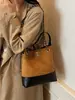 Bolso de Mano Retro Europeo y Americano para Viajes de Trabajo de Alta Gama con Cierre Gran Capacidad Bolso de Hombro Bloque de Color Costura Cadena Bolso de Mujer de Comercio Exterior