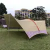 Tienda de campaña de lona de goma negra transfronteriza para acampar, protección solar para acampar, impermeable, refuerzo, toldo grueso, suministros para exteriores, venta al por mayor