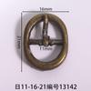 Diámetro interior 11 mm Hebilla japonesa ovalada bronce laminado cepillado herrajes para equipaje hebilla para zapato de cuero decorativa hebilla para cordón de zapato para niños