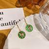 Pendientes elegantes, retro, de lujo y ligeros con costuras de diamantes, nuevos y sencillos, estilo Hong Kong, exagerados, de aguja de plata S925.