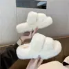 Pantuflas Esponjosas para Mujer Ropa de Exterior 2026 Nuevo Estilo Coreano Suela Gruesa Zapatos de Moda Primavera Otoño Hogar Zapatos de Pantuflas de Algodón Temporada de Invierno