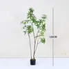 Planta Artificial de Dinheiro com Folhas Pequenas de Luxo Leve em Vaso para Decoração de Sala de Estar Interna, Vitrine de Shopping e Folhagem Artificial