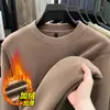Sudadera con Capucha de Sherpa Doble Cara 600g para Hombre Nueva Otoño/Invierno 2026 Cuello Redondo Engrosada Cálida Capa Base Sudadera con Capucha para Hombre