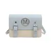 Bolsa Quadrada Pequena Transversal de Ombro Único Moderna e Bonita Bolsa Laço de Textura Personalizada Bolsa de Ombro Popular Feminina Primavera 2025